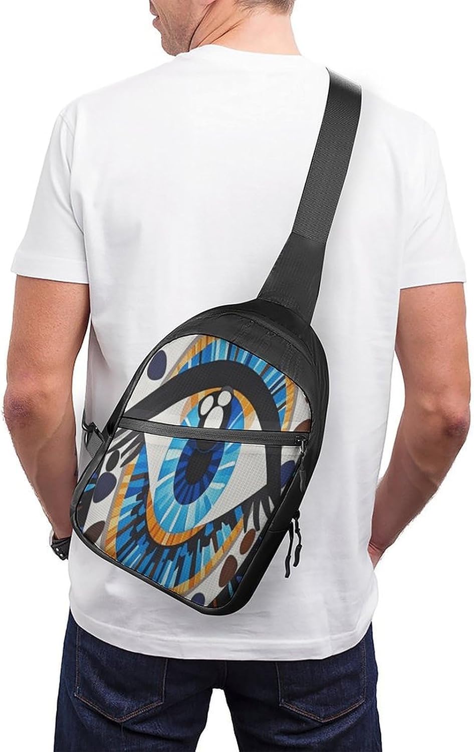 Evil Eye Crossbody Backpack Sling Bag