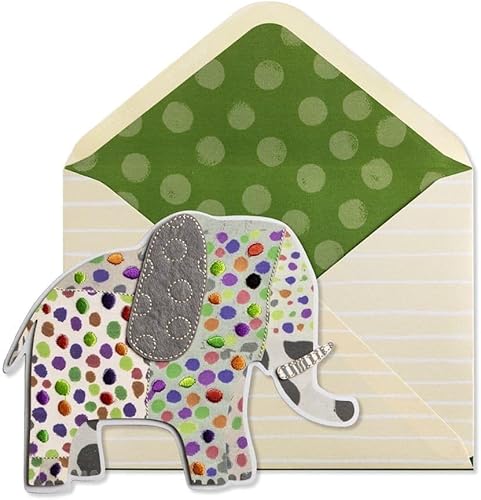NIQUEA.D, Tarjeta de cumpleaños de elefante bordado
