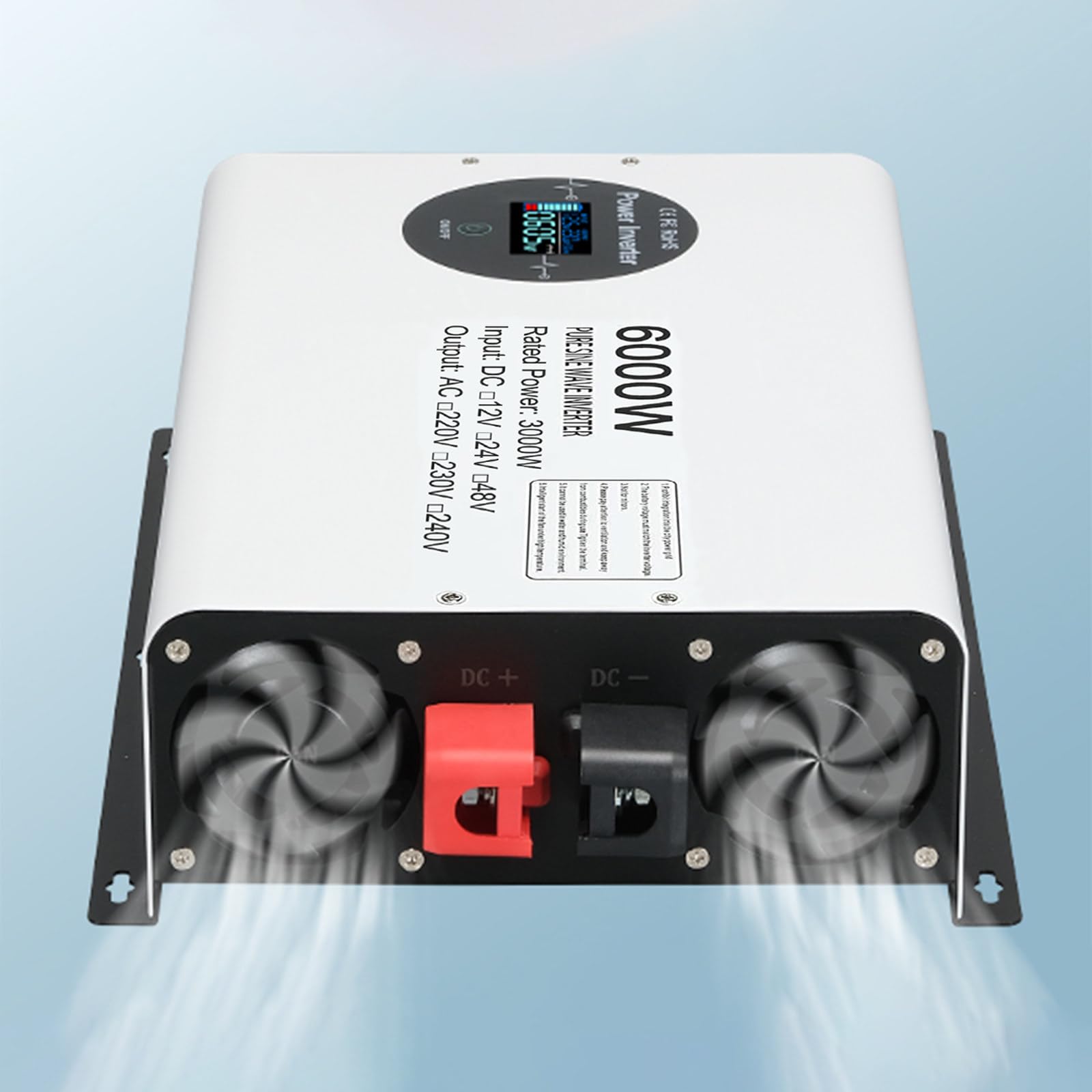 Moc szczytowa 6000 W/moc znamionowa 3000 W Inwerter z bezprzewodowym pilotem, czysty sinusoidalny inwerter mocy, przetwornik DC na AC,12V to 230V