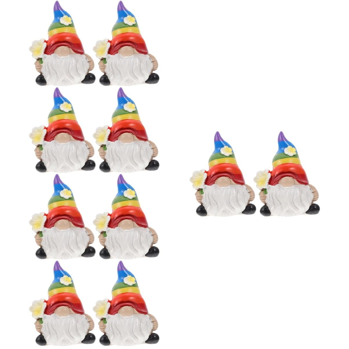 BESTonZON 5 Sätze Garten Dekoration Lustige GNOME Figuren Resin Für Garten Terrasse Und Innenräume Geschenkidee Für Gartenliebhaber Und Freunde 2 Stück * 5