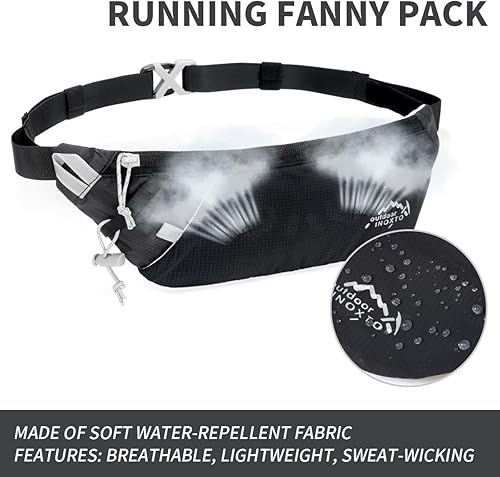 Miniatura 7 de INOXTO Riñonera delgada para correr para mujeres y hombres, riñonera deportiva con botella de agua de 10.1 fl oz para correr, caminar, ciclismo,