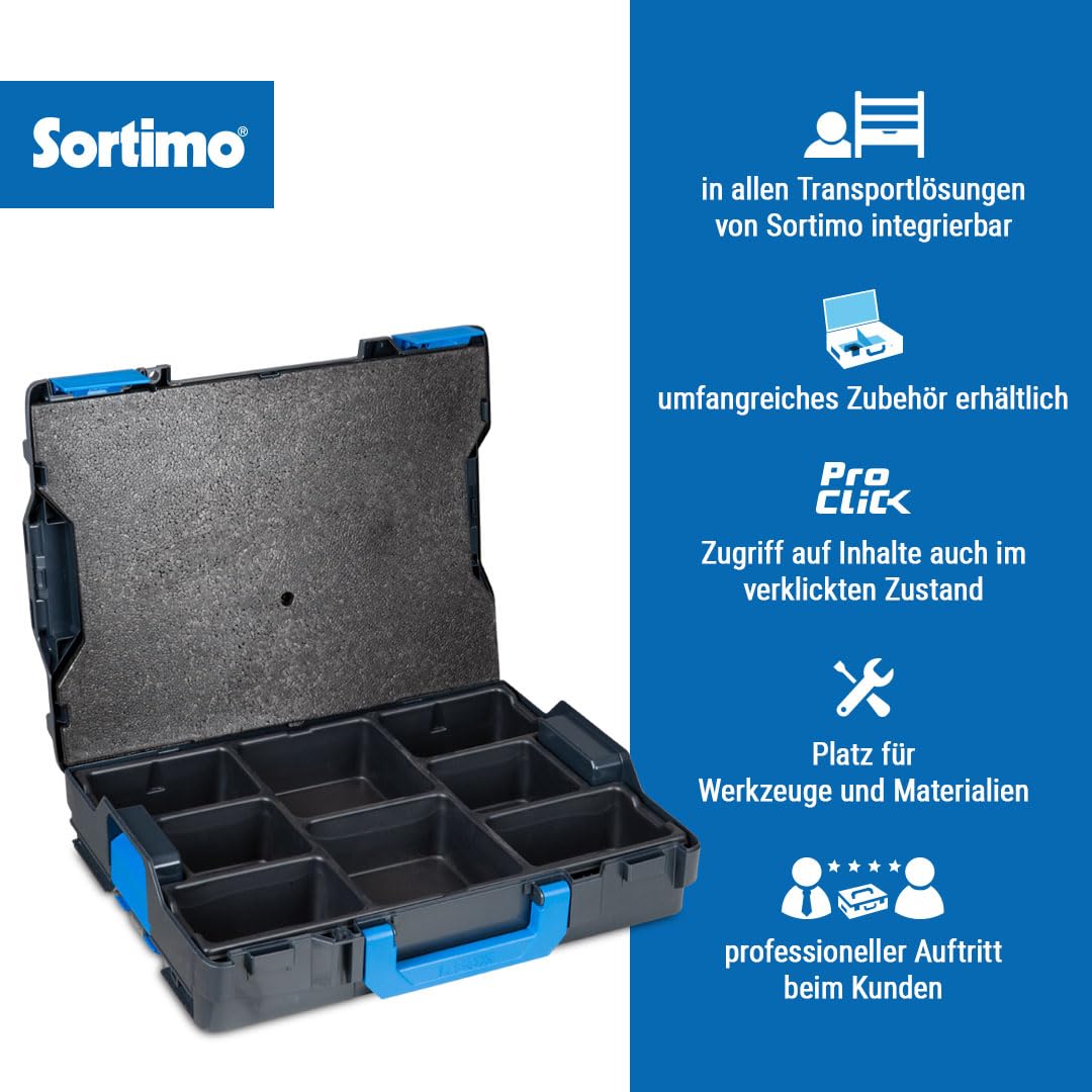 Sortimo L-BOXX 136 G4 con inserto per piccole parti, 8 cavità