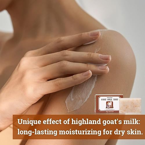 Miniatura 4 de Poleview Jabón natural de leche de cabra - El aroma perdura más de 2 horas. Jabón de leche de cabra sin fragancia Ideal para limpieza corporal e