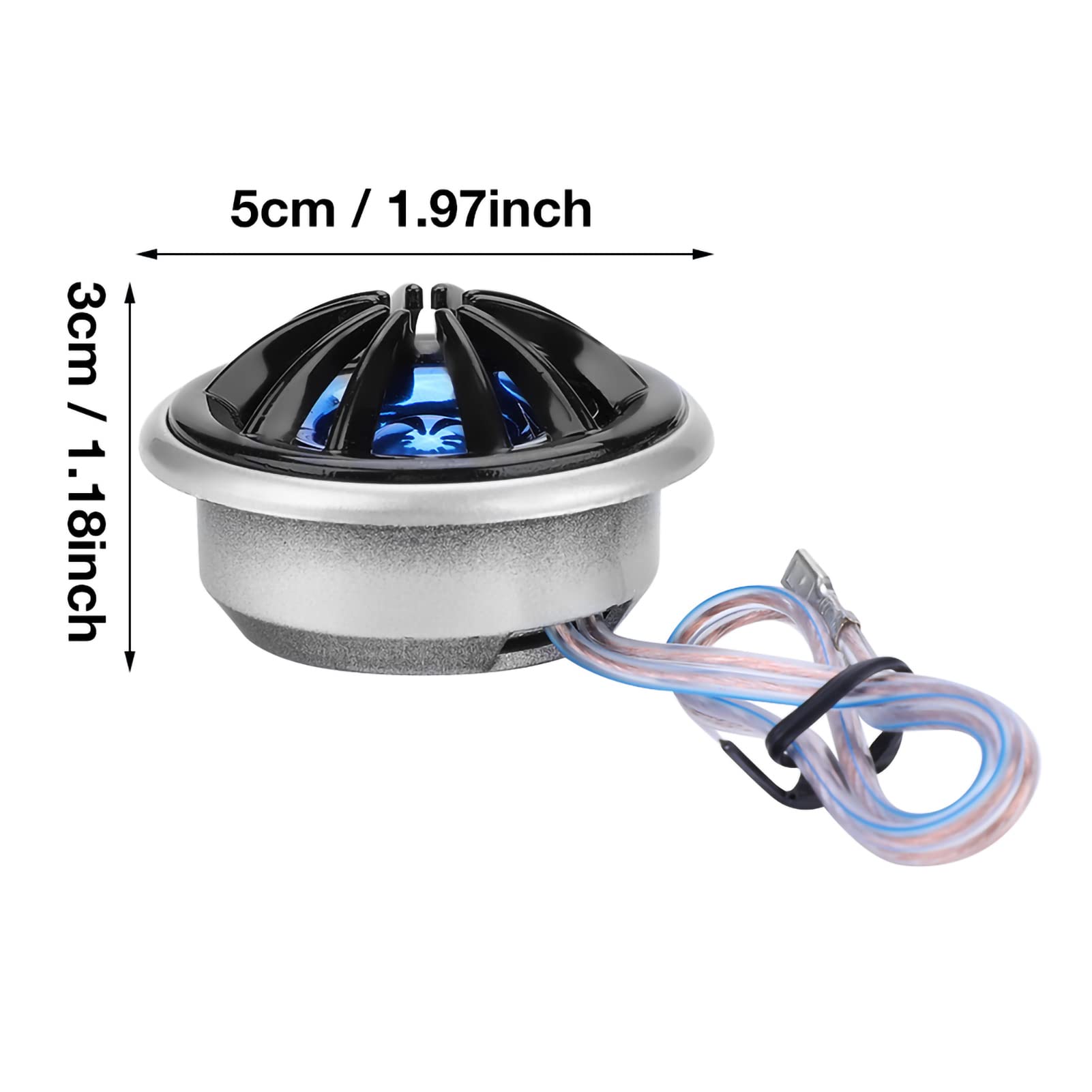 EBTOOLS Haut-Parleur de Voiture Tweeter 1 Paire Haut-Parleur de Voiture Lecteur de Musique Audio Super Power Dôme Tweeter 130W