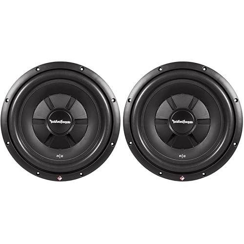 Rockford Fosgate R2SD2-12 Shallow 12-Inch Prime R2 1000 Watt 2-Ohm DVC Subwoofers (Pair)