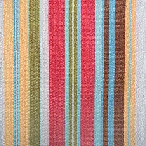 Dii Indoor/Outdoor Tabletop Collection Multi-Use, Machine Washable, Striped, Tablecloth, 60" Round W/Zipper, Summer Print #TOP1