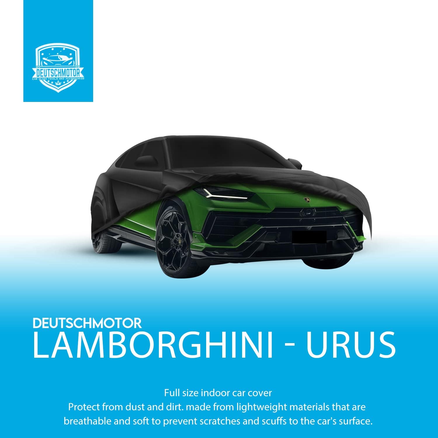 semi Custom Outdoor car Cover for Lamborghini Urus UV Weather Protection rain Waterproof Snow Dust (Black, Urus)