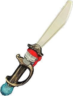 blinkee Light Up Pirate Katana Bubble Sword with LED Colors and Robotic Sounds for Pirate Party Fun and Outdoor Play