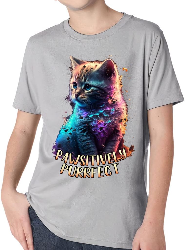 Pawsitively Purrfect Kids' Classic Fit T-Shirt - Print T-Shirt - Cat Art Classic Fit Tee