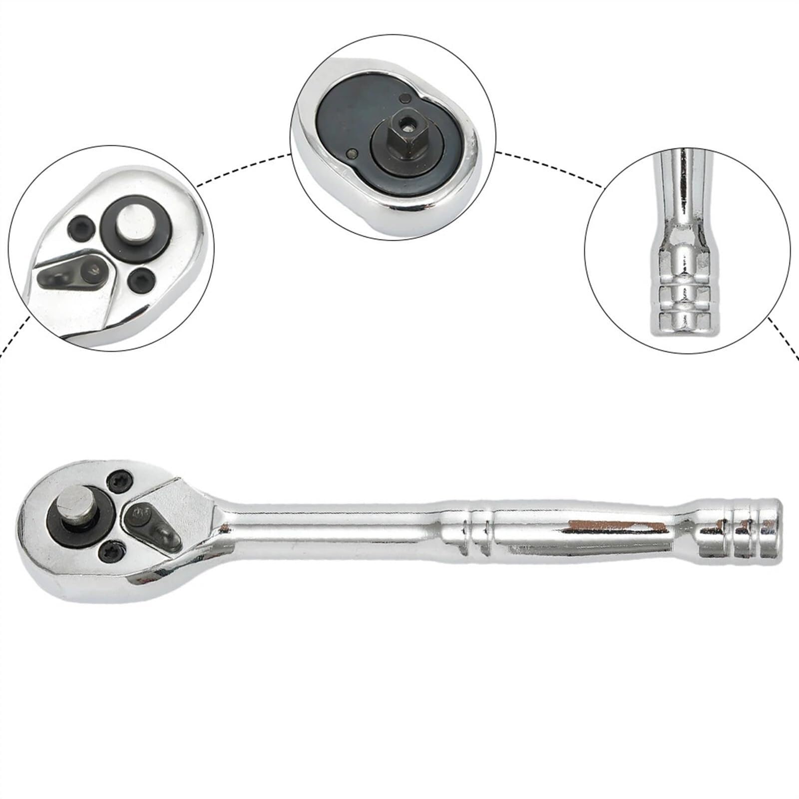 Chiave Dinamometrica Set Di Chiavi A Cricchetto 1/4,3/8,1/2 Chiave Dinamometrica A Strumento Manuale Reversibile A Sgancio Rapido(1/2")