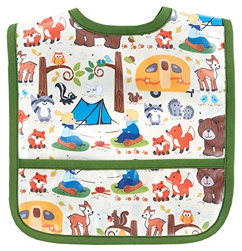 AM PM Kids! Laminated Bib, Camping, Small