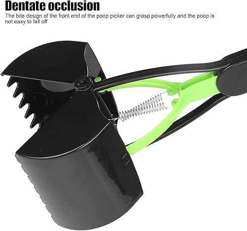 Miniatura 5 de Recogedor de excrementos de mascotas de 23.7 pulgadas, pala de mandíbula de mango largo para perros grandes y pequeños, plegable, recogedor de