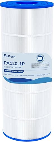 Fil-fresh Cartuchos de filtro de piscina C1200 compatibles con Hayward C1200, repuesto para Pleatco PA120, Hayward CX1200RE, Unicel C-8412, 120 pies