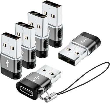 USB A to C OTG Adapter,USB Male to USB C Female Adapter,USB to USBC Cable Converter for iPhone 17/16/15/14,Samsung Galaxy S25 S24 S23,iWatch,Airpods,Charger