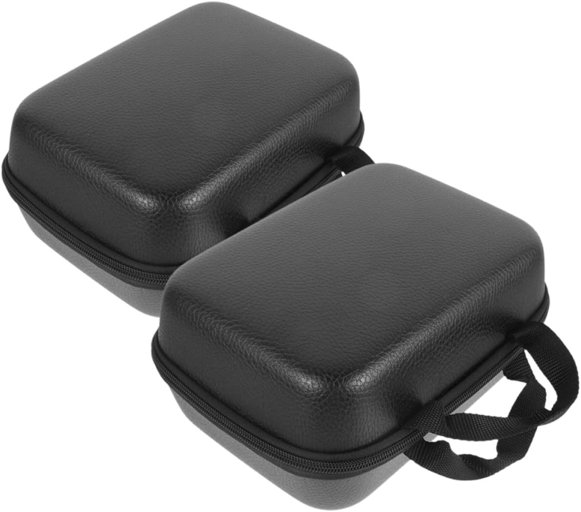 minkissy Fishing Reel Protective Case Set 2pcs Medium Eva Leather Baitcasting Reel Storage Bag for Saltwater and Freshwater Fishing Gear