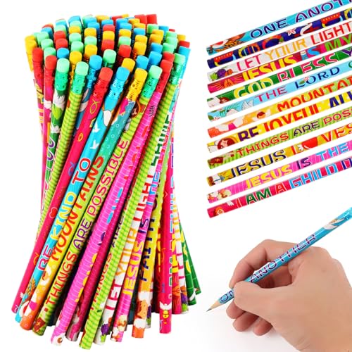 Lápices religiosos con versículos bíblicos pack 100 pzas miniatura 1