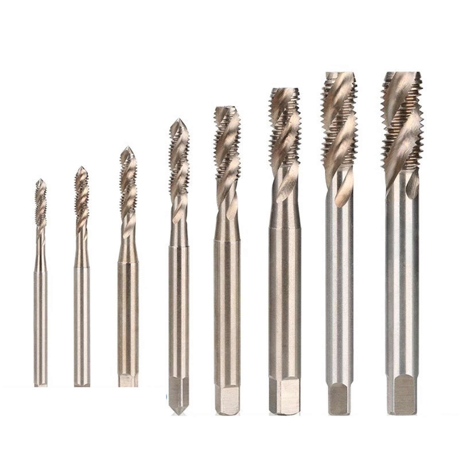 Macho de máquina M3/M4/M5/M6/M8/M10/M12/M14, Macho de roscar métrico con Ranura en Espiral, Herramientas manuales de roscado de vástago Reforzado DIN371(M14x2.0)