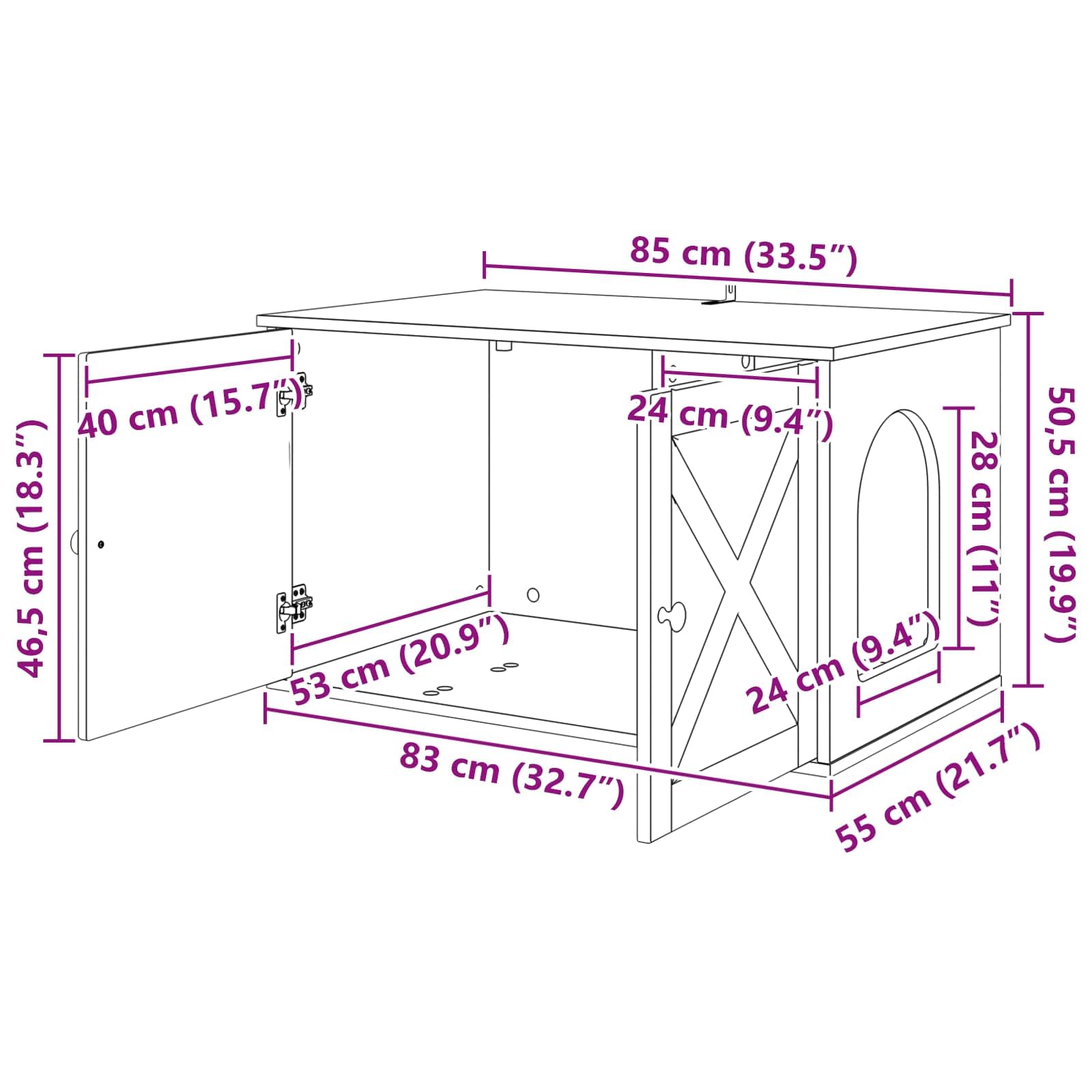 Katzenhaus Glänzend Weiß 85 x 55 x 50 cm Holzwerkstoff Stabiler Rückzugsort für Katzen geeignet für Wohnung und Wohnzimmer mit Liegemulde, Kratzbaum, Hängematte und Kratzbrett