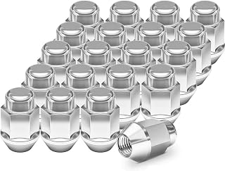 20 PCS M12x1.5 Wheel Lug Nuts, 1.4 inch Tall Acorn Bulge After-Market Lug Nut Set - M12X1.5 Thread, Chrome Finish, 3/4 Hex, 60 Degree Conical Seat