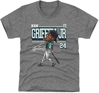 500 LEVEL Ken Griffey Jr. T-Shirt - Seattle Mariners Card Stat Graphic Tee, Officially Licensed - View #4
