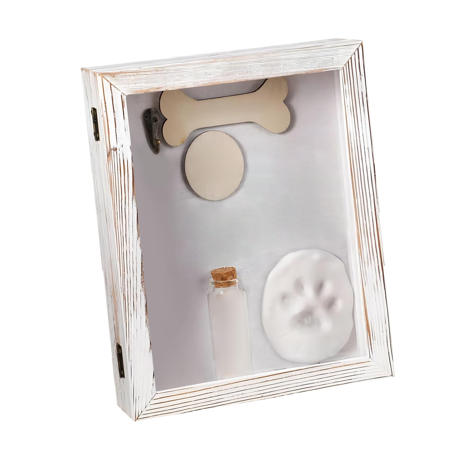 Kangnice Pet Cenotaph Wooden Photo Frame with Convenience Plan and Artifact Display Tomcatties Canines Small Animals Wooden Pet Artifact Frame