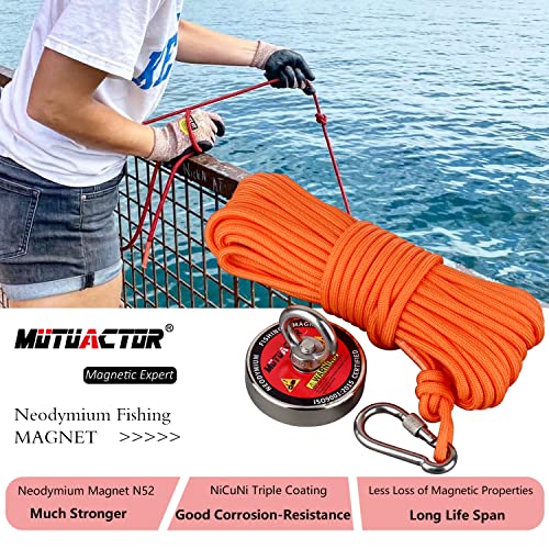Mutuactor Fishing Magnet Kit 400Lb Super Strong Neodymium Fishing Magnet Hunting Treasure Under Lake And Water #TOP2
