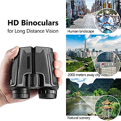 Yuventoo Binóculos 12 × 25 Compact HDVisão noturna de baixa luminosidade Telescópio prisma BAK4 com