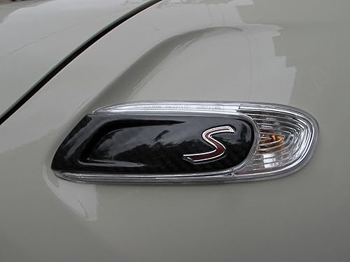 Miniatura 4 de ATEX Marcadores laterales de carbono seco Scuttle Vents Overlay Cover Sticker para Cooper S F55F56 MK3 2014 Up