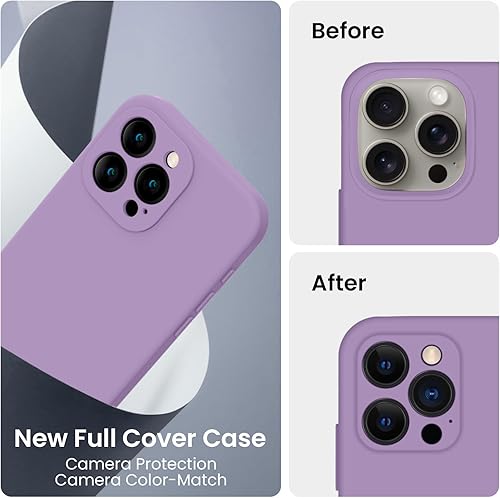 Miniatura 338 de FireNova Funda para iPhone 14 Pro, funda de silicona mejorada [protección de cámara] con [2 protectores de pantalla], forro interior de microfibra