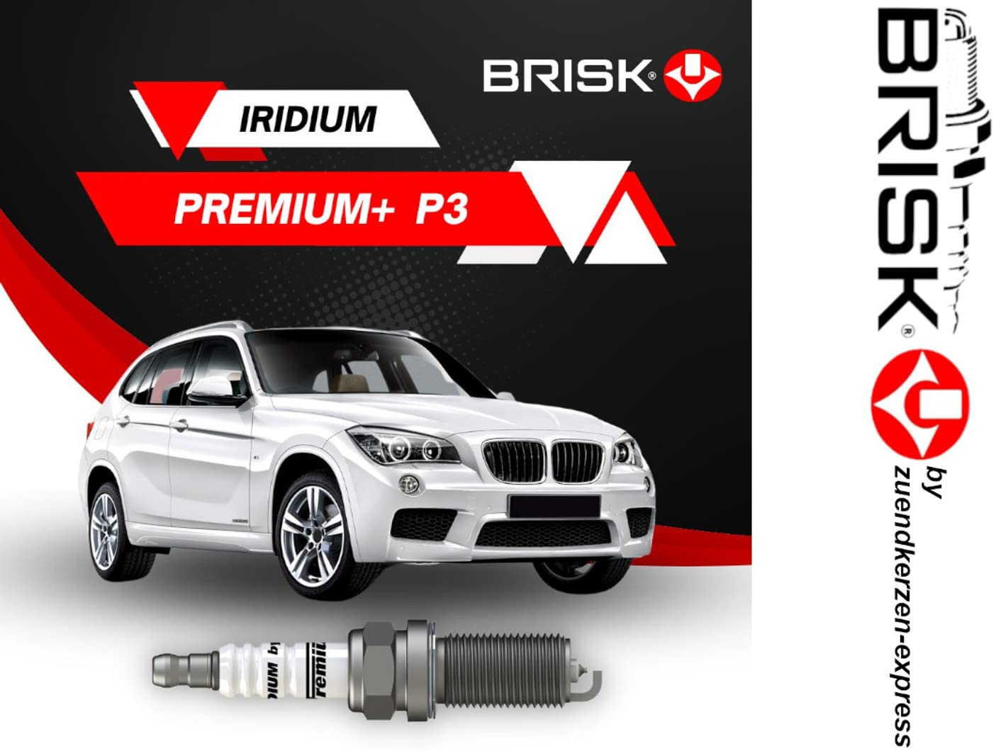 BRISK Iridium Premium+ Plus P3 1621 Bujías de Encendido, 6 piezas