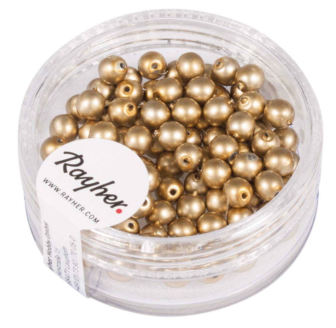 Rayher Renaissance Glass Wax Beads 14446616, Matt, 4 mm ø