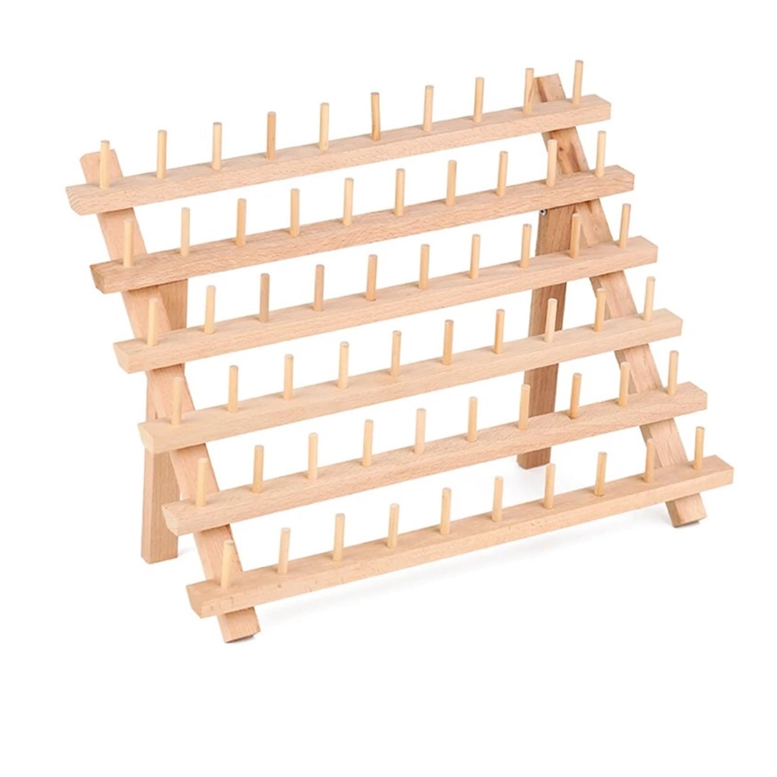 Spulenständer aus Draht Aufbewahrungsbox for Nähgarn aus Holz, Spulengarnhalter, Heimstickerei, Klapprahmen, Nähständer, Organizer in Mehreren Größen(60 Column)