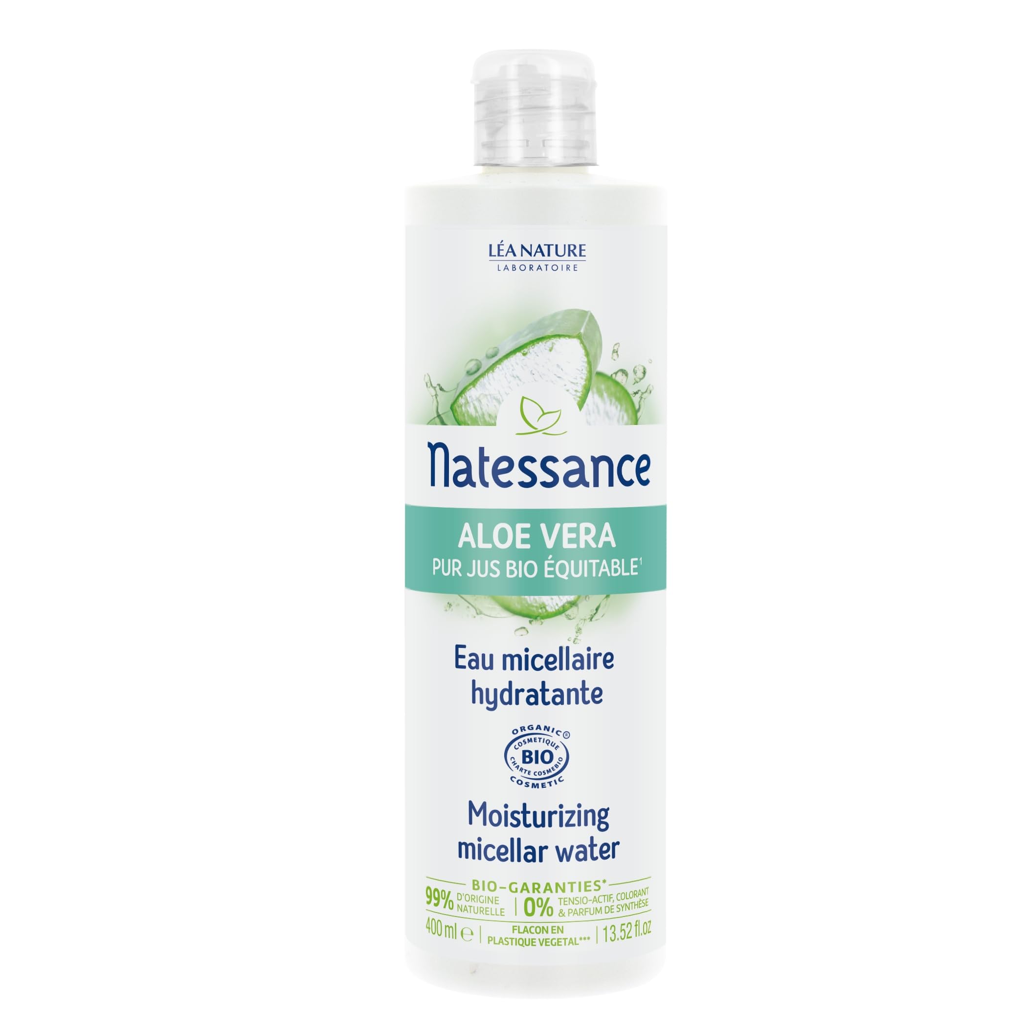 Natessance Aloe Vera Pur Jus Organic Fair Trade Moisturizing Micellar Water Organic 400ml