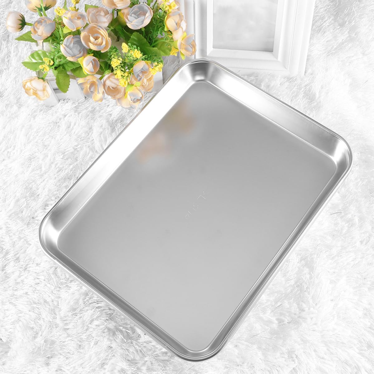 ABOOFAN Bandeja de Acero Inoxidable 2 Piezas y Versátil para Instrumentos Médicos, y Versátil para Uso en Instalaciones Médicas