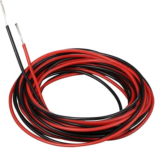 Vista 14 de BNTECHGO - Cable con aislamiento de silicón calibre 22/26/28/30, bobina de cable de cobre estañado flexible de 20 pies alambre de silicona 3