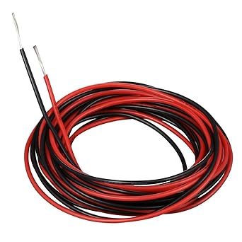 BNTECHGO 26 Gauge Silicone wire 10 ft red and 10 ft black Flexible 26 AWG Stranded Copper Wire
