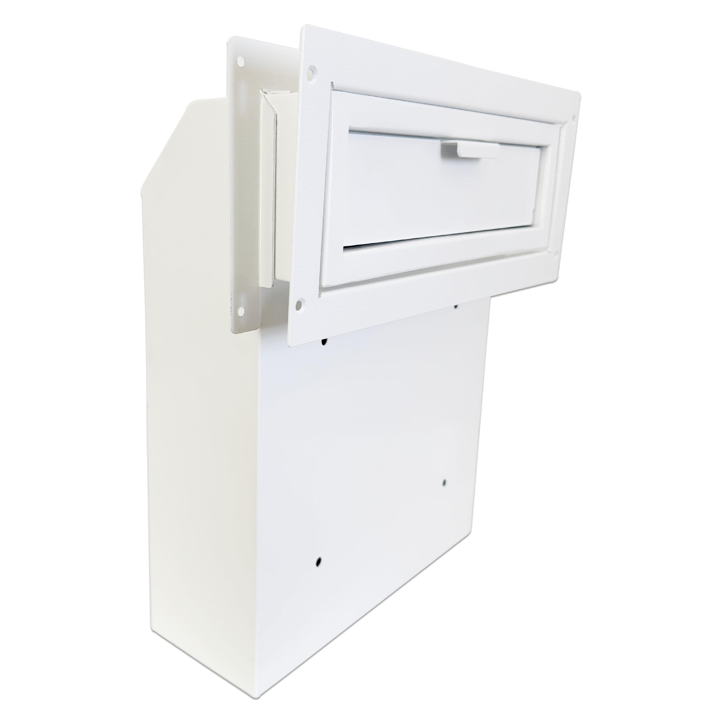 Plugsharge Through The Door Mail Drop Box - 1.5Mm Steel Payment Dropbox - Door Mount Theft Proof Mailbox - Locking Deposit Drop Box For Night Key Dep 648564110898
