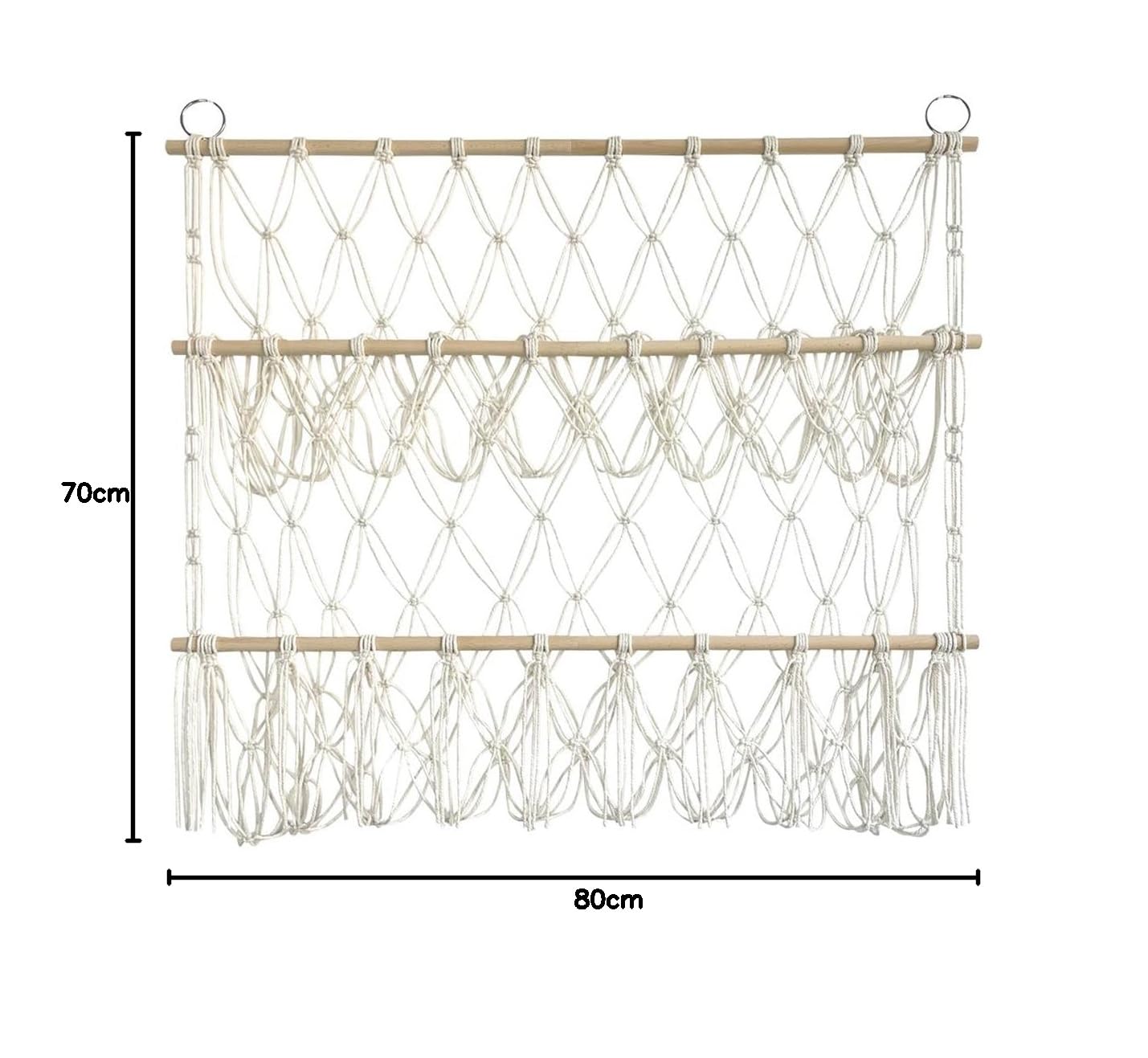 Amaca Porta Peluche Regolabile in Legno 70x80 cm per Giocattoli Organizzatore