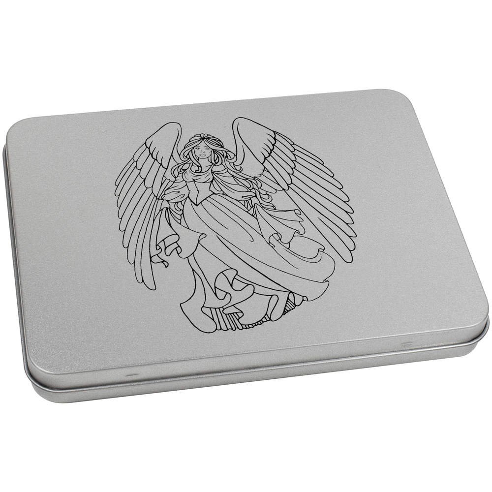170mm 'Guardian Angel' Metal Hinged Tin/Storage Box (TT00046171)