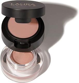 LAURA GELLER NEW YORK Double Shot Cream and Power Eyeshadow Longwear Eye Shadow Makeup, Cafe Americano