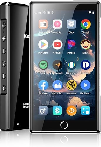 Reproductor MP3 de 144 GB con Bluetooth y WiFi, C4 Plus Android 13 HiFi Reproductor MP3 Spotify 4.3 pulgadas FHD Panel de aleación de zinc,