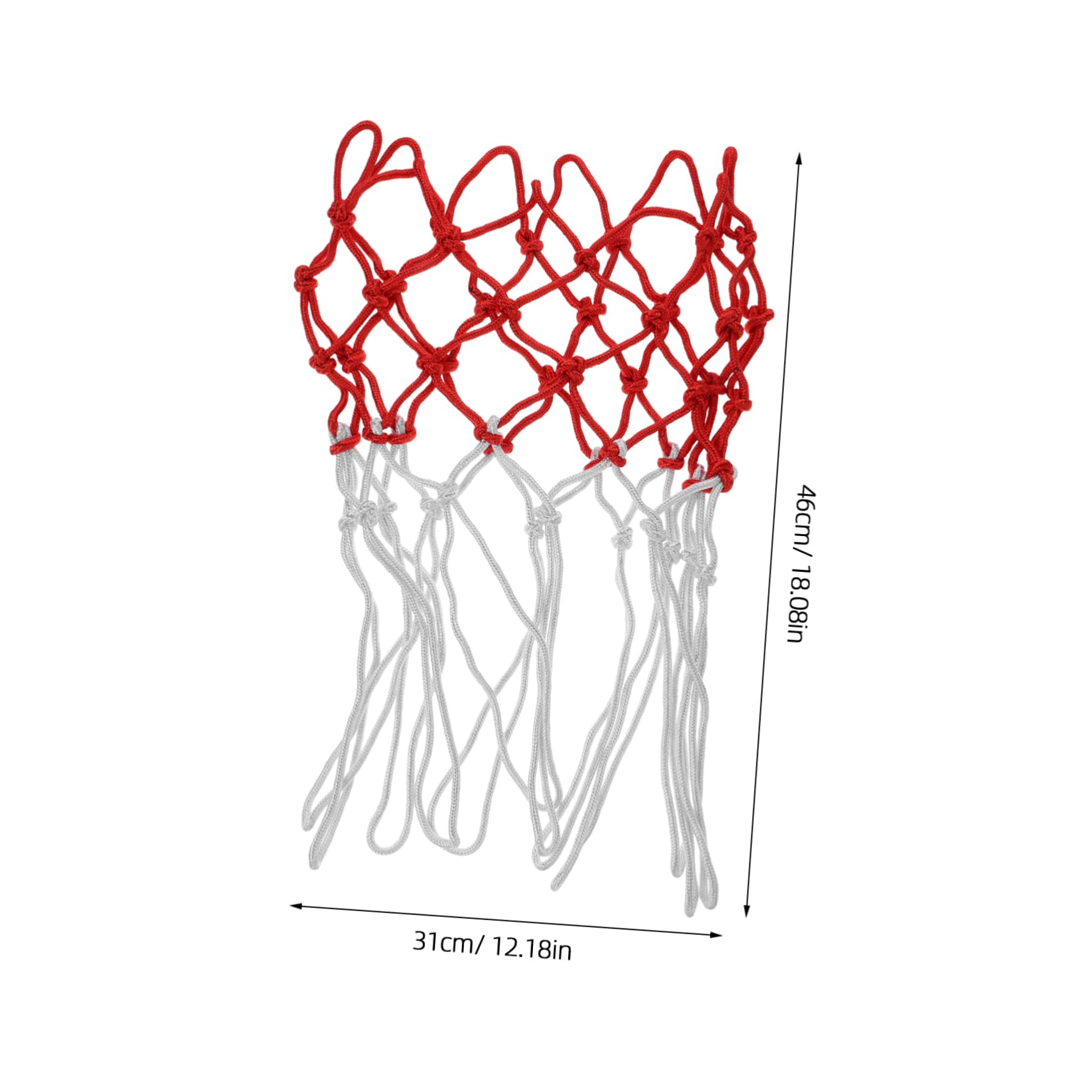 BRIGHTFUFU 2 Pack Basketball Nets Outdoor Heavy Duty Frame Netting for Basketball Hoop Thick Mesh Red/White/Blue