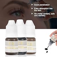 Vista 4 de Semme Tinta de tatuaje, botella de 0.3 fl oz, tinta de tatuaje semipermanente profesional, tinta de pigmento microblading, maquillaje