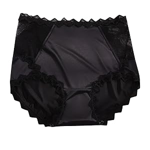 NATHGAM High Waist Panties for Women Sexy Lace Trim Seamless Full Coverage Briefs Ladies Tummy Control Butt Lifting