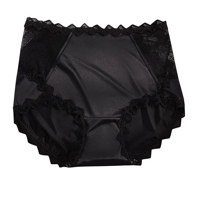 NATHGAM High Waist Panties for Women Sexy Lace Trim Seamless Full Coverage Briefs Ladies Tummy Control Butt Lifting