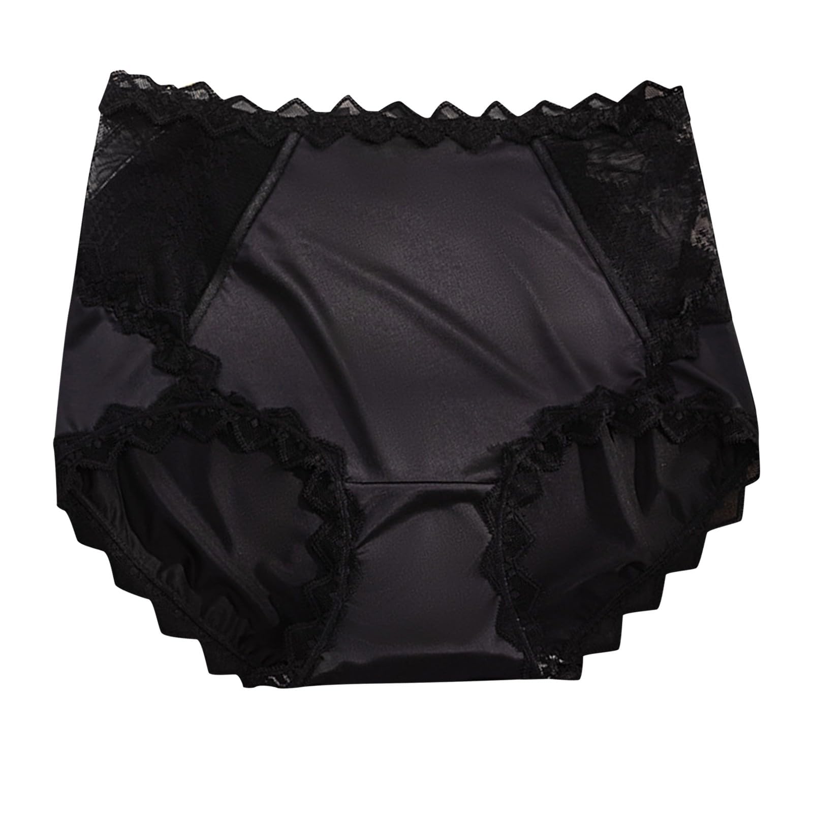 NATHGAM High Waist Panties for Women Sexy Lace Trim Seamless Full Coverage Briefs Ladies Tummy Control Butt Lifting