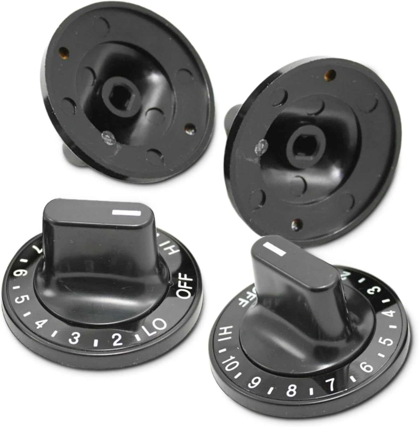 Whole Parts Range Oven Top Burner Control Knob Kit (4 Pack