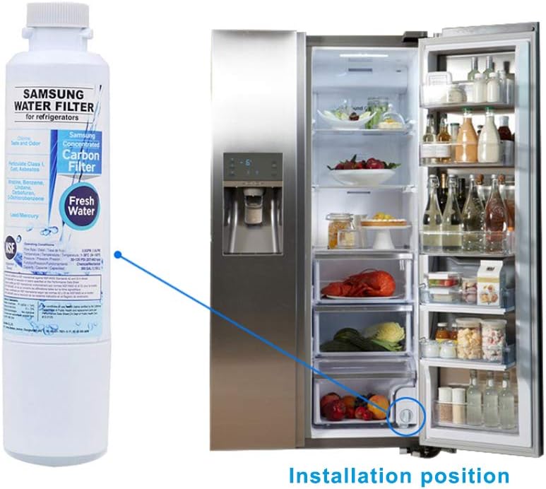 Refrigerator Water Filter, Replacement for Samsung HAF-CIN/EXP, DA29-00020B, DA29-00020A,NSF 53&42 Certified to Reduce 99% of Lead & More,Standard,1 Pack