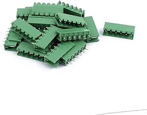 Aexit 20Pcs KF128 AC300V 10A 3P 3.81mm Pas De Vis Type PCB Terminal Connecteur Vert TE681197C510436A