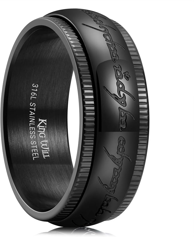 Ring 8mm Black Tungsten Carbide